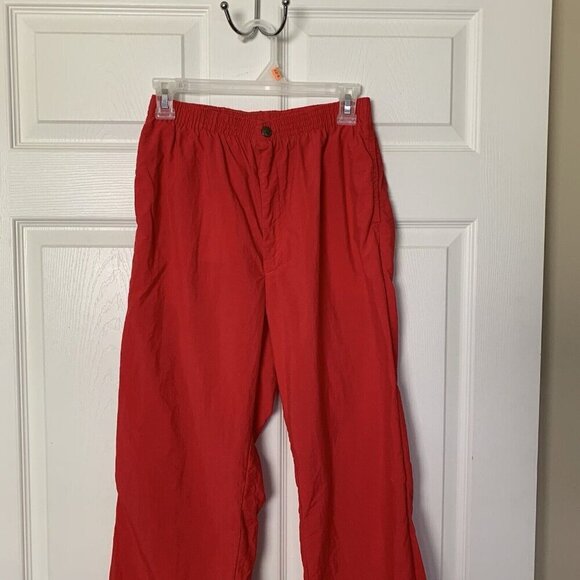 VTG 80s Oshkosh Bgosh Mens Red Nylon Jogger Pants Size 26/29 USA Streetwear - Picture 3 of 12